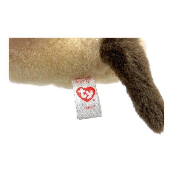 Ty Beanie Babies JADEN the Siamese Kitten Cat Plush Stuffed Animal 7 In VelvTY - Picture 11 of 12